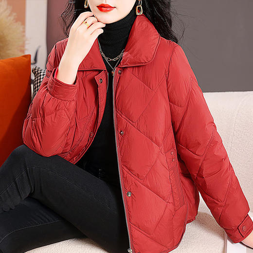 时尚短款羽绒服女冬装新款小个子韩版洋气90白鸭绒外套KQ-25421 商品图1