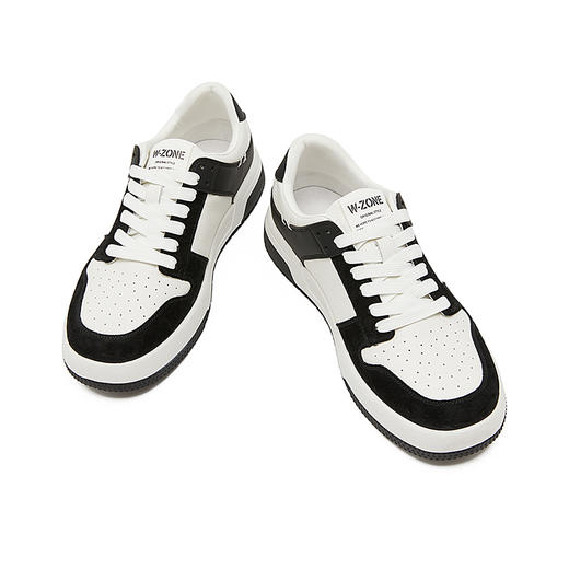 西遇黑白板鞋男新款复古韩版潮撞色低帮运动休闲鞋熊猫鞋5514 商品图1