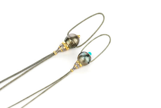 18K金大溪地螺纹珍珠三通套件 特价 商品图1