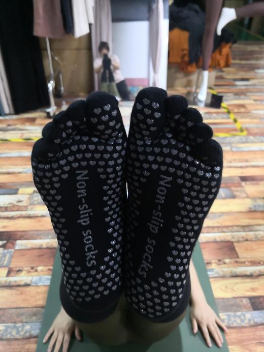 《15送1》华威特秋冬新款全棉长筒瑜伽五指袜 商品图1