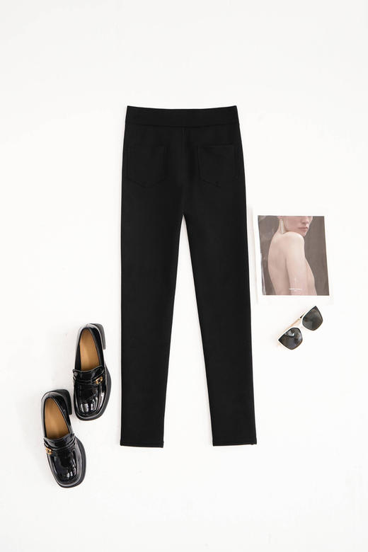 【限时抢购】【全量检品】国内一线代工 女士保暖加绒弹力泡芙云柔裤小黑裤050A016008 商品图1