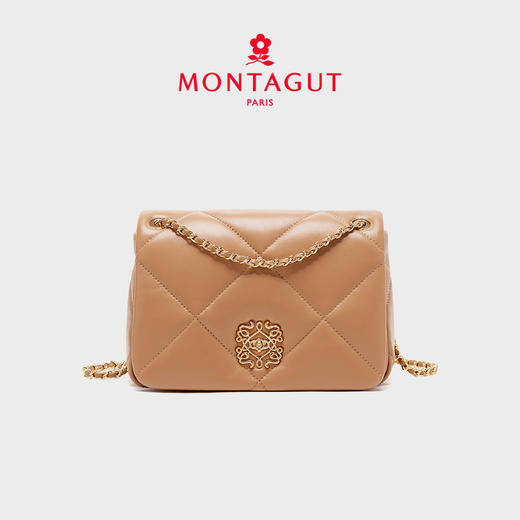 【高级羊皮系列】梦特娇新款复古时髦菱格斜挎包 商品图3