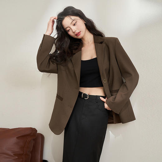 经典潇洒干练挺括西装女新款都市通勤西服外套上衣V0340141 商品图3