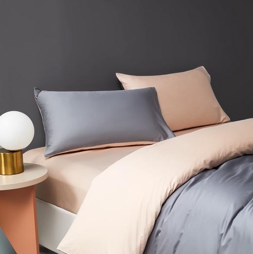  「72小时发货」【会呼吸更温暖】钱皇 100%80支全棉 纯色双拼四件套 内衣般面料质感 优质好棉 一针一线活性印染 商品图7