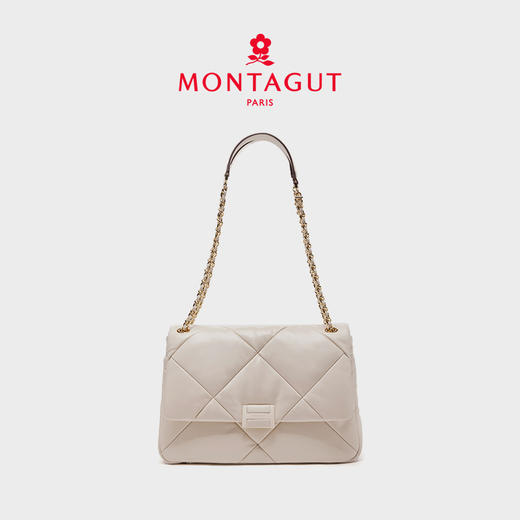 【高级羊皮系列】梦特娇新款时髦通勤大菱格单肩包 商品图0