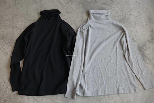 HARVESTY 棉质黑色高领上衣T恤 商品图0