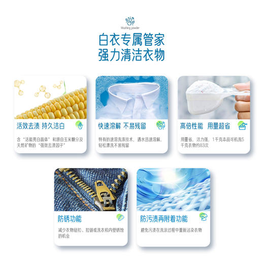 安利安利优生活@高效洁白洗衣粉 1KG 商品图1
