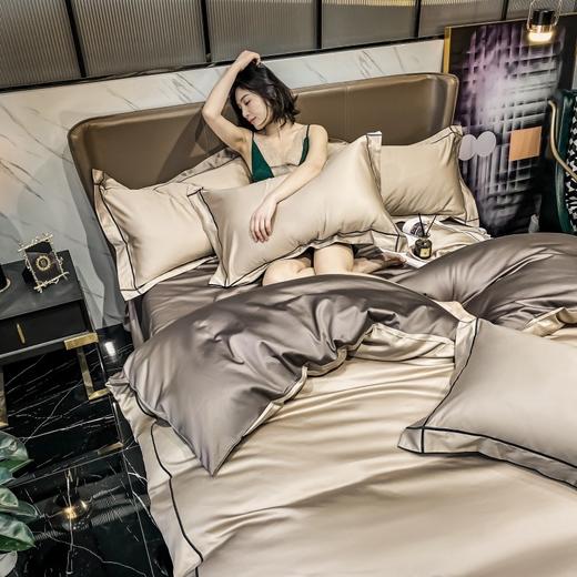 「72小时发货」【60支新疆长绒棉全棉】钱皇 双拼绣花四件套  四季通用款 古法元素工艺打造 风格采用宫廷古典风 经典不失优雅 商品图8