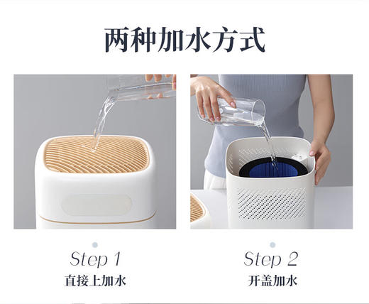 大宇（DAEWOO）无雾加湿器纯净型空气净化加湿器家用低噪客厅卧室孕妇婴儿大升数大加湿量 PH02 商品图3