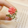 国色天香牡丹花胸针，高档珐琅手绘淡水珍珠胸花YH310 商品缩略图3