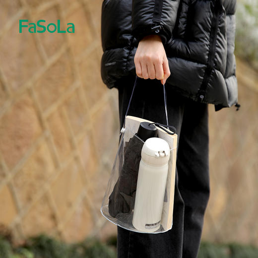 FaSoLa车载垃圾桶汽车内用可折叠挂式垃圾袋后座椅背雨伞收纳筒 商品图7