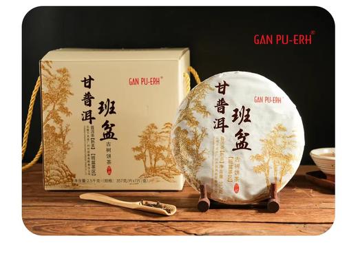 云南班盆古树饼茶（熟茶）普洱熟茶饼纯料古树300年树龄礼盒送礼 357g 1饼 商品图2
