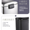 欧润哲垃圾桶脚踏开盖 大号20L鼓型不锈钢办公楼厨房客厅卫生间家用静音 商品缩略图3