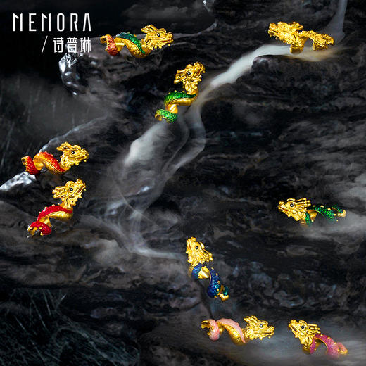 卷卷龙小版 御龙乘风 足金龙转运珠国潮中国风黄金生肖龙宝宝礼物MEMORA诗普琳HP562309、HP562310 商品图8