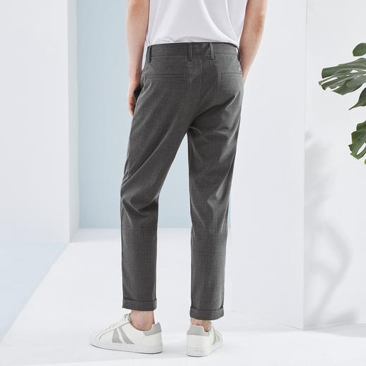 【特价】柒牌休闲长裤男时尚复古色织格纹春夏新款男士中腰直筒九分裤	124H71460 商品图1