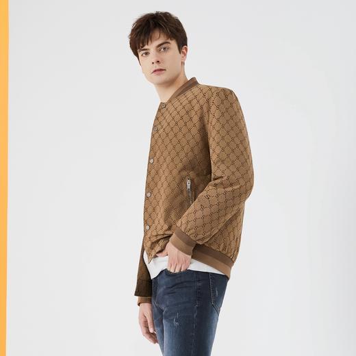 【90白鸭绒】柒牌男装保暖羽绒服冬季厚款棒球领提花羽绒外套	125E70040 商品图1