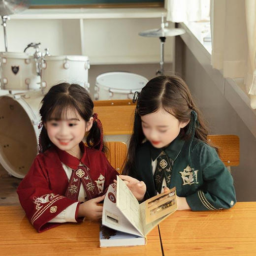 裁缝学苑TX35 汉服女童装复古三件套开衫衬衫纸样马面裙打板裁剪样板 商品图2