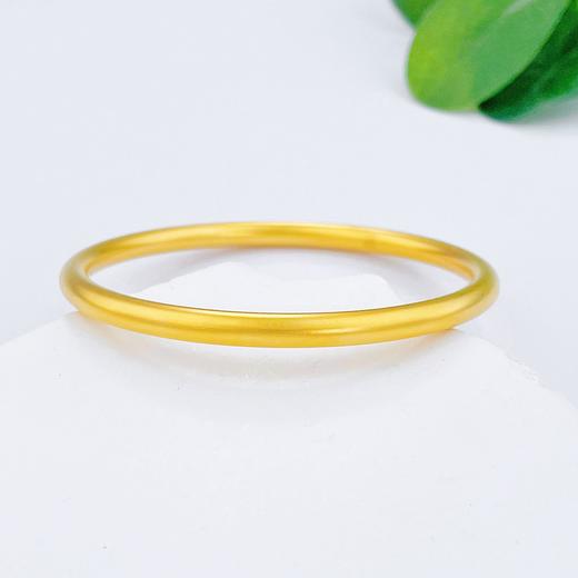 【限时克减150元】足金 3D硬金固口空心硬金仿古法素圈手镯圆棍手镯(V3DSZ00001-2)（预售产品下单后不退款不退货不换货不补差价）（预售产品下单后不退款不退货不换货不补差价） 商品图0