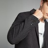 【含羊毛】柒牌男士休闲西服秋季新款麦穗纹提花针织单西外套	125C70090 商品缩略图2