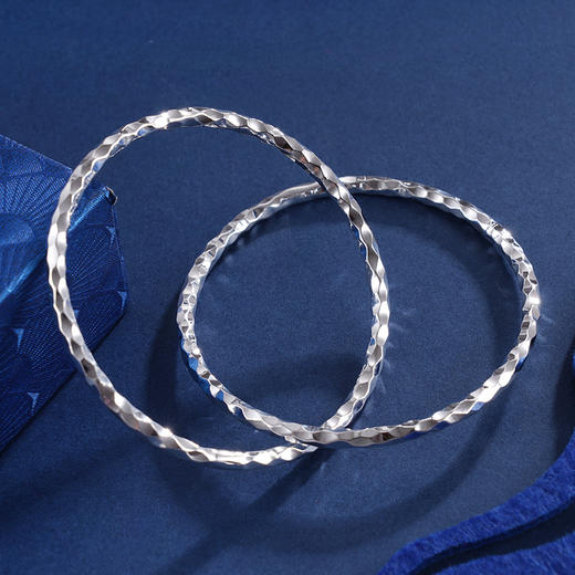 子佩集S999银【情细流长】手镯【BA50107】两个圈2312 商品图4