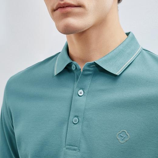 【凉感索罗纳】柒牌polo衫男士短袖夏季薄款时尚休闲翻领上衣	124T70200 商品图2