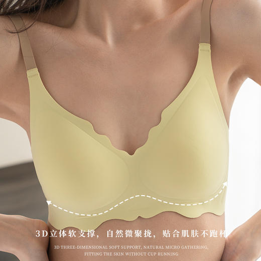 无痕内衣女夏季薄款小胸聚拢3d果冻软支撑裸感收副乳防下垂文胸罩 商品图1