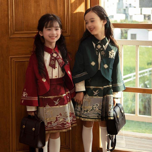 裁缝学苑TX35 汉服女童装复古三件套开衫衬衫纸样马面裙打板裁剪样板 商品图1