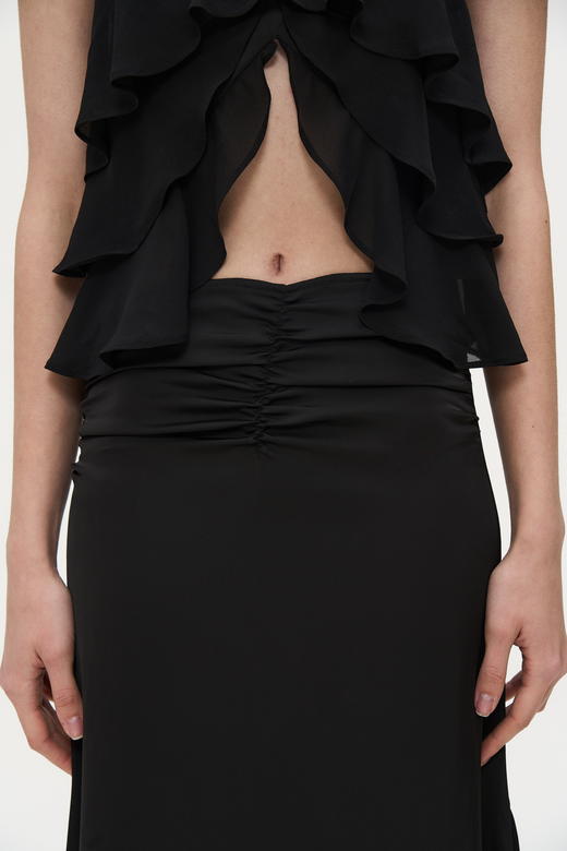 Pola褶裥垂坠鱼尾超长半身裙 商品图3