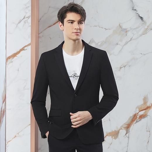 【华夫格】柒牌休闲西服男2024春季新款商务平驳领男士单西装外套	126C70410 商品图1