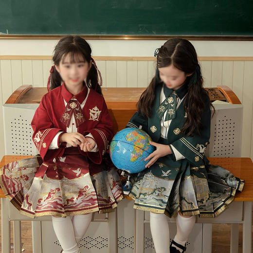 裁缝学苑TX35 汉服女童装复古三件套开衫衬衫纸样马面裙打板裁剪样板 商品图4