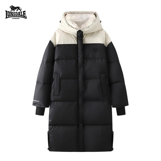 【预售5-7天发货】LONSDALE/龙狮戴尔 爱心鹅绒拼色羽绒服（长款连帽）[福利品] 商品图4