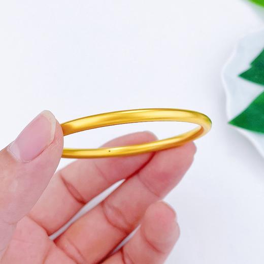 【限时克减150元】足金 3D硬金固口空心硬金仿古法素圈手镯圆棍手镯(V3DSZ00001-2)（预售产品下单后不退款不退货不换货不补差价）（预售产品下单后不退款不退货不换货不补差价） 商品图2