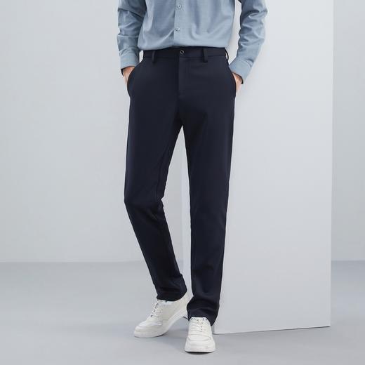 【高弹】柒牌男裤秋款新款商务通勤中腰休闲中青年直筒长裤子	125H71550 商品图1