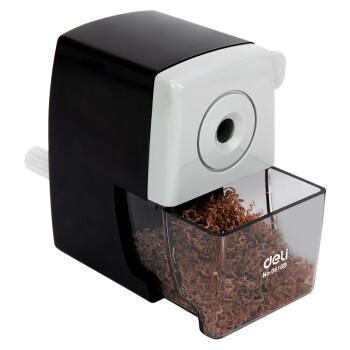 得力(deli)黑白经典学生手摇削笔机器/铅笔卷笔/转笔刀削笔刀 学生文具考试开学生日礼物 黑色 商品图2