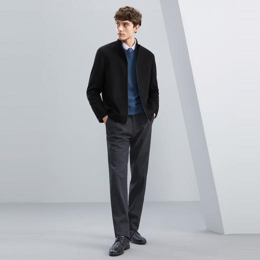 【含羊绒】柒牌毛呢夹克男冬季新款商务休闲保暖立领茄克外套	125D70100 商品图3