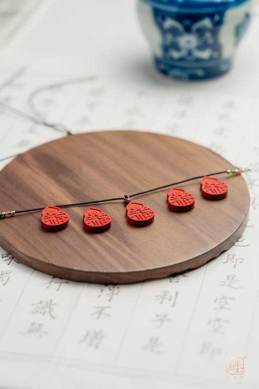 天然朱砂“福禄”葫芦吉祥项链 商品图2