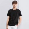 柒牌男士短袖T恤夏季新款时尚潮流字母提花黑色休闲圆领上衣	124T71730 商品缩略图4