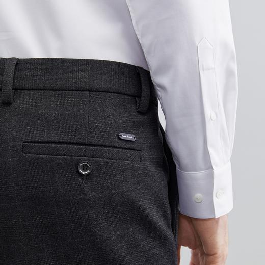 柒牌休闲裤男春秋新款商务休闲格纹磨毛直筒裤男士针织长裤子	125H70060 商品图3