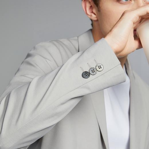 【含桑蚕丝】柒牌西装外套男2024春秋新款商务休闲平驳领便服单西	126C70010 商品图2
