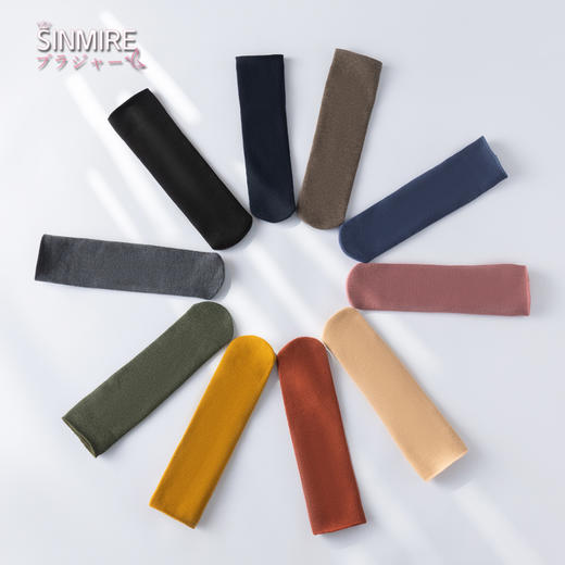 加绒又保暖！SINMIRE秋冬加绒男女通用亲肤仿羊绒棉袜子 商品图6
