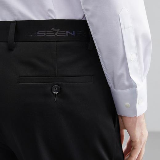 柒牌休闲长裤男春夏新款商务通勤中青年弹力针织中腰直筒男裤	124H70060 商品图2