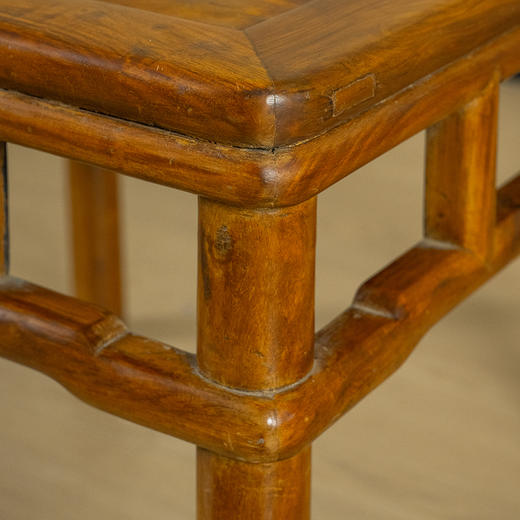 二十世纪 黄花梨圆包圆罗锅枨矮栳禅凳 商品图1