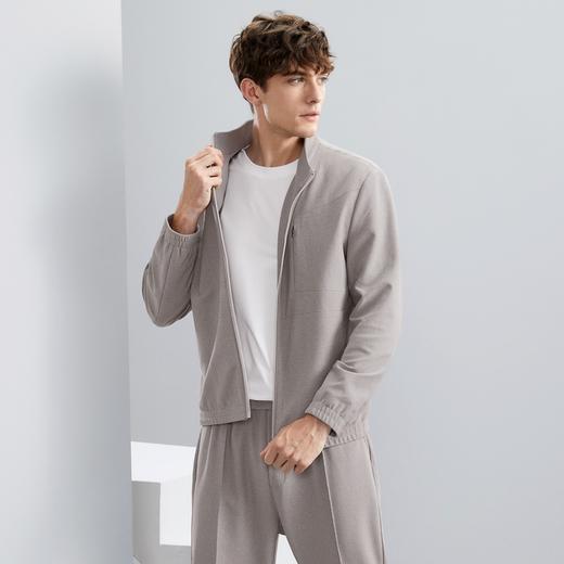 【特价】【华夫格】柒牌立领夹克男秋季新款时尚青年休闲灰色男士外套	125K70540 商品图1