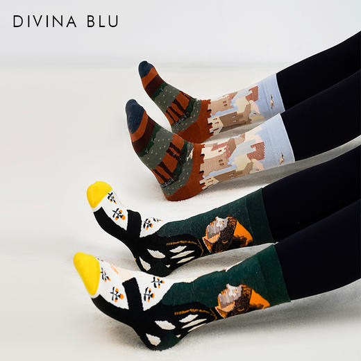 DIVINA BLU 中筒艺术袜 商品图2