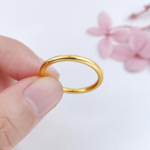 【限时克减150元】足金999.9 实心固口圈戒素圈戒指光圈戒指（面宽约1.6-2mm）(AIJZ00031)（预售产品下单后不退款不退货不换货不补差价 商品图2