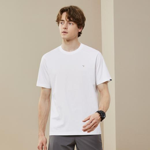 【特价】【持久如新】柒牌短袖T恤男夏季新款新疆长绒棉休闲百搭圆领上衣	124T73070 商品图1