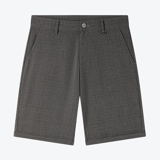 柒牌短裤男士夏季新款时尚潮流中青年色织格纹休闲直筒男裤子	124H72050 商品图4