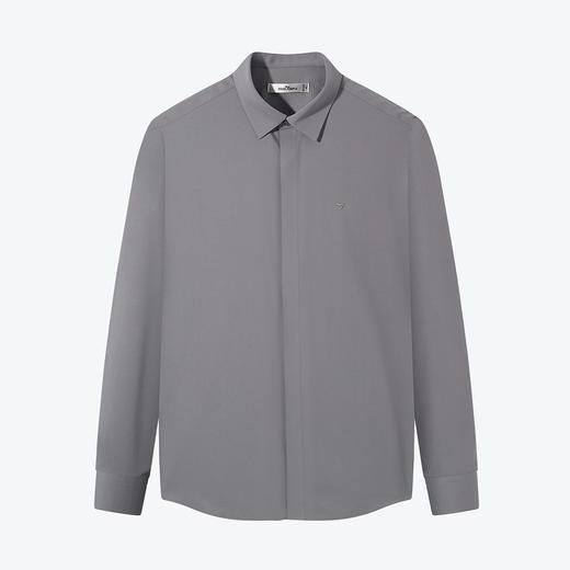 【特价】【含暖氧吧竹纤维】柒牌长袖衬衫男秋季新款商务休闲翻领衬衣	125A70570 商品图4