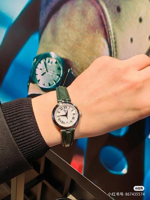 TISSOT天梭新品嘉丽小美人女装腕表祖母绿小牛皮表带，当红炸子鸡，型号T126 商品图3