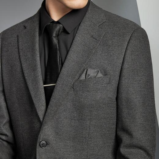 【色织格纹】柒牌男装西服套装男秋冬新款商务平驳领绅士西装外套	125C70250 商品图2